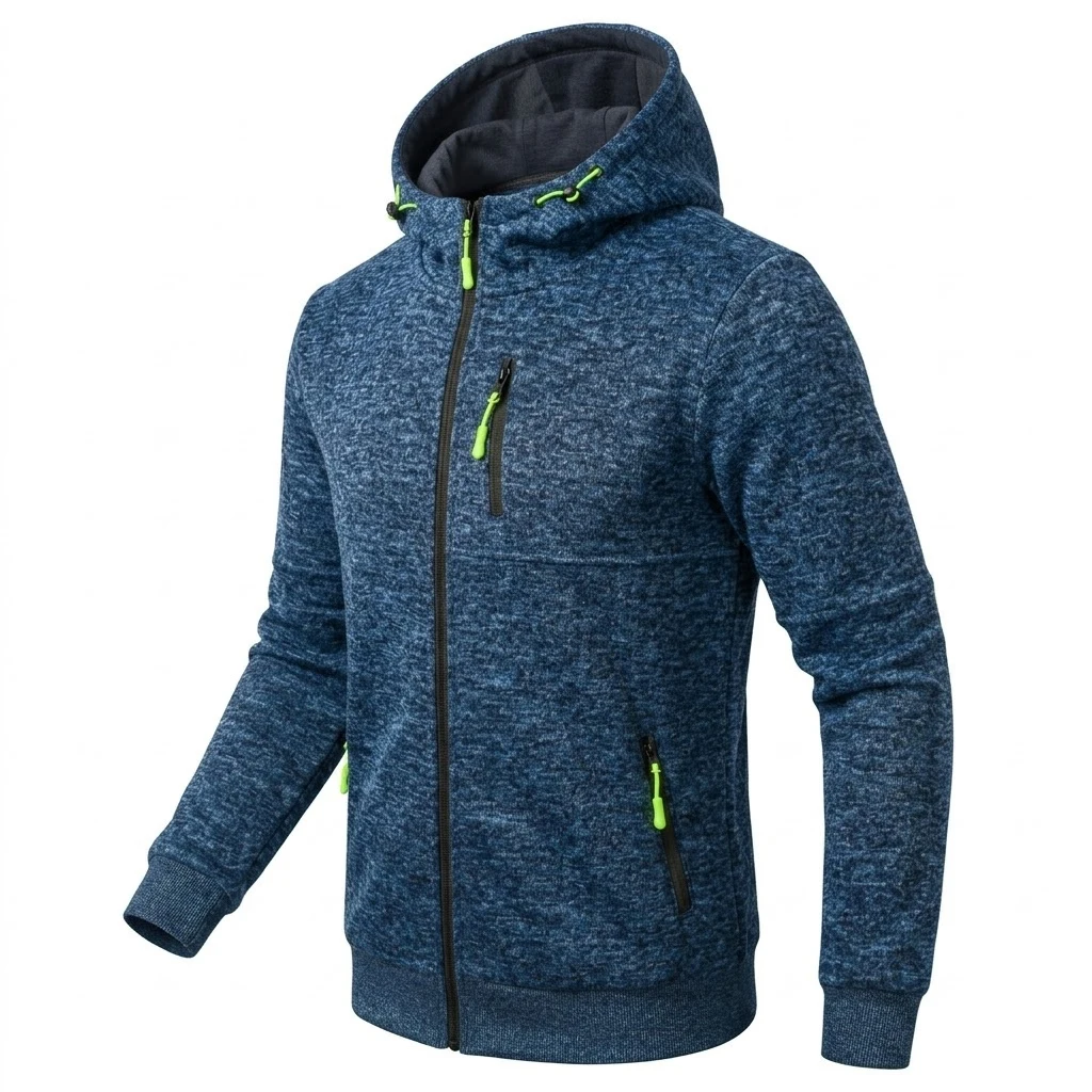 New Zipper Casual Hoodies for Men Outdoor Zip Up Sweatshirts Luxury Work Hoodie Men Fitness Sport Gym Man Fashion Jacket Coats