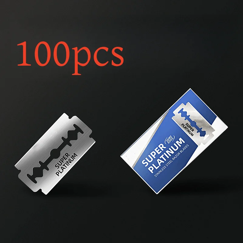 Wholesale 100PCS Stainless Steel Material Durable Barber Shaving Blade Double Edge Safety Razor Extra Stainless Blades