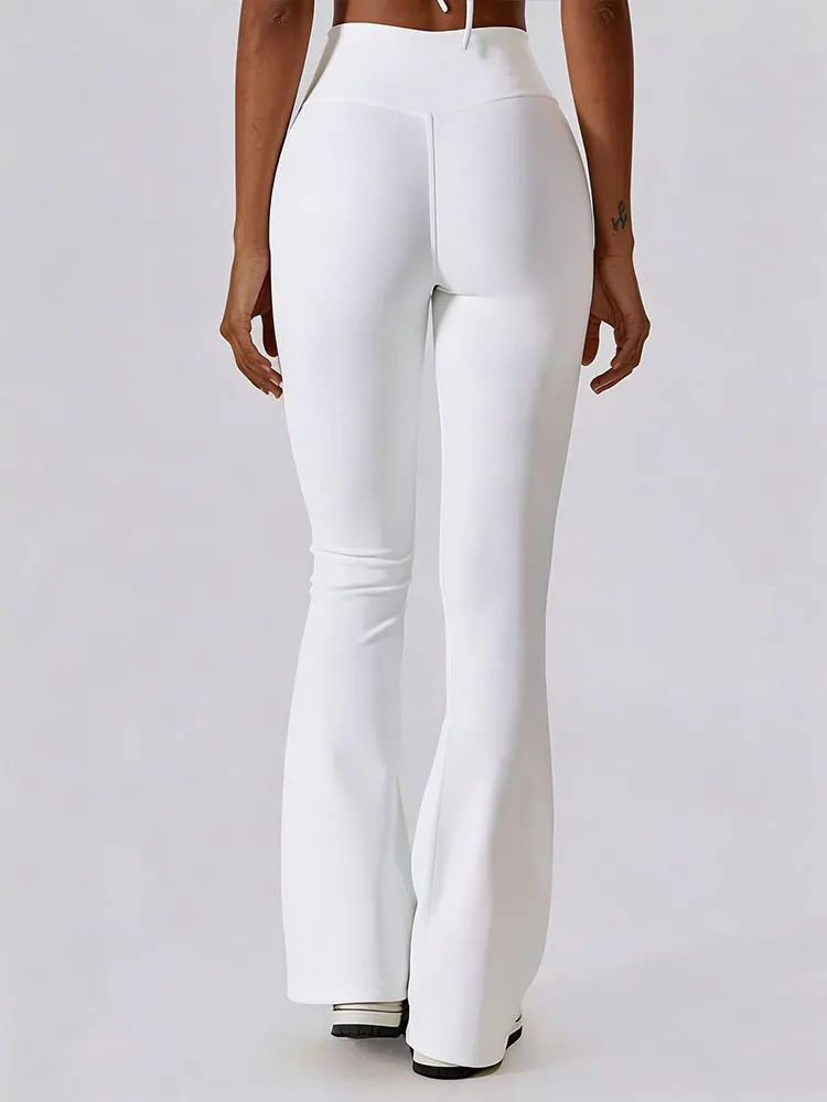 Flare Leggings Yoga Pant For Women High Waist Bare Feel Wide Leg Pant Gym Workout Fitness Flared Sweatpants Latin Dance Trousers