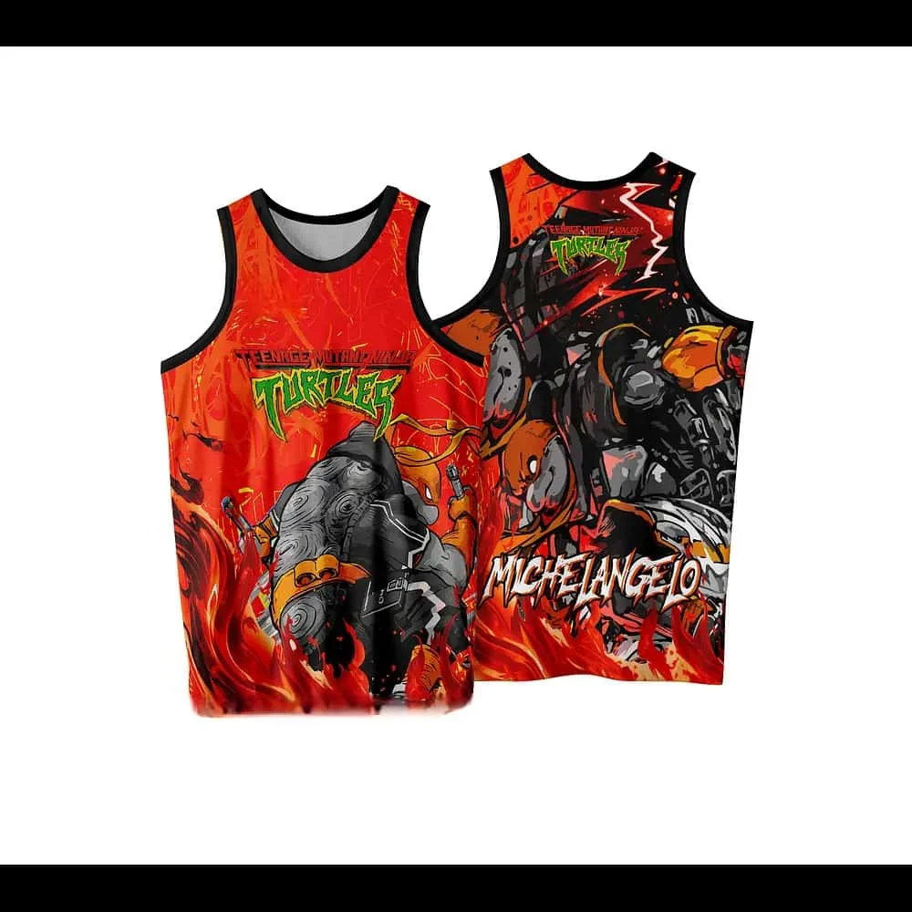 Summer New # Teenage Mutant Ninja Turtles # Four Brothers Creative Basketball Sports Tank Top Adult/Children's Casual Tank Top