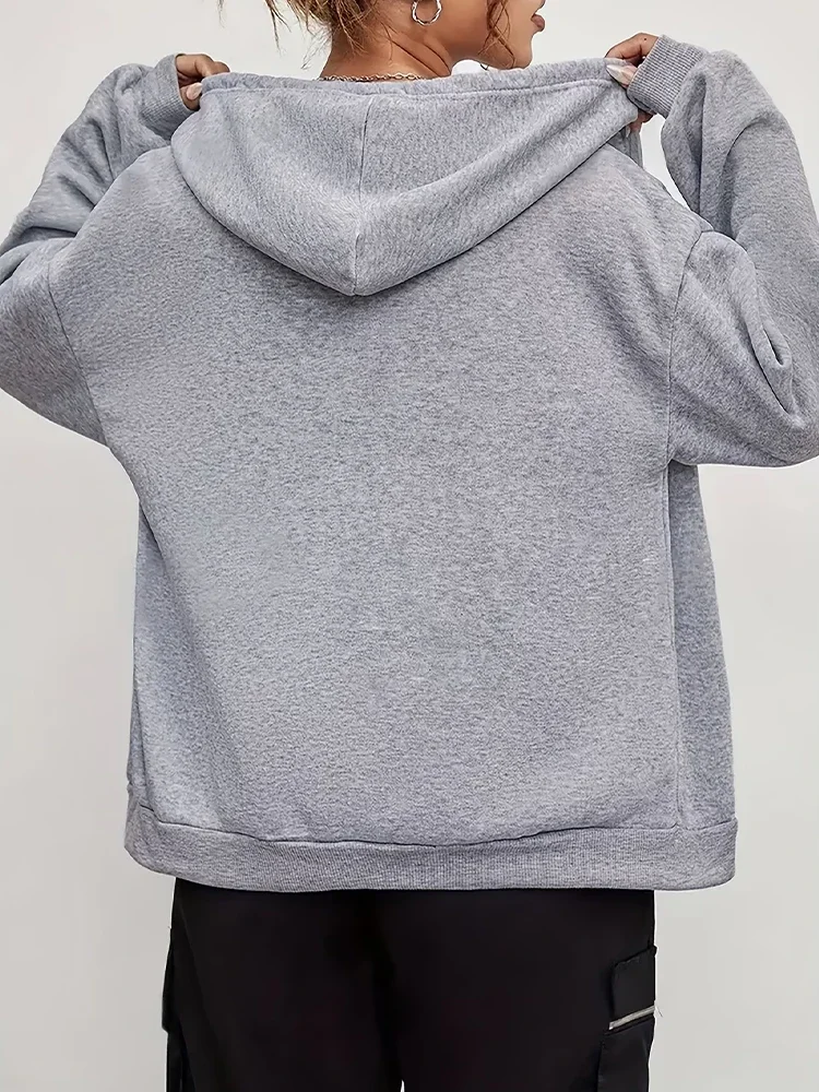 Harajuku Women's Sweatshirts Long Sleeve Zip-Up Casual Jacket with Cat Prints, Suitable for All Seasons Women'S Apparel Hoodie