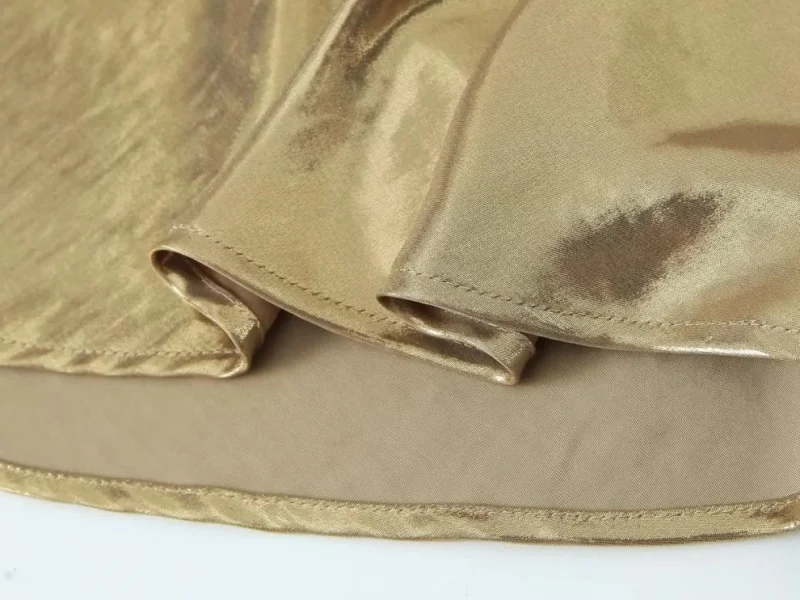 2026 Women's Summer Shiny Gold Silver Slip Dress, Slim Fit Thin Strap Mini Dress, Perfect for Party, Club and Night Out