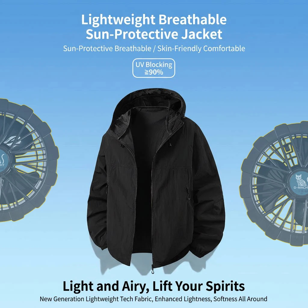 Couple Summer Cooling Fan Vest, Breathable Heat-Resistant Air Conditioned Sleeveless Workwear for Outdoor Use(Not Power)