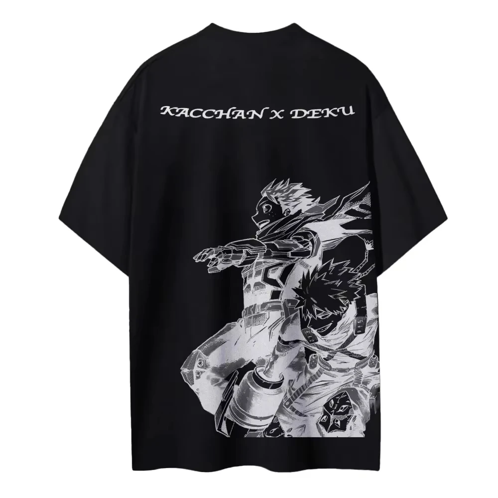 2026 New Hot My Hero Academia Kacchan X Deku Summer Men's pure Cotton T Shirt Unisex Anime Casual Short Sleeve Tops for Fans