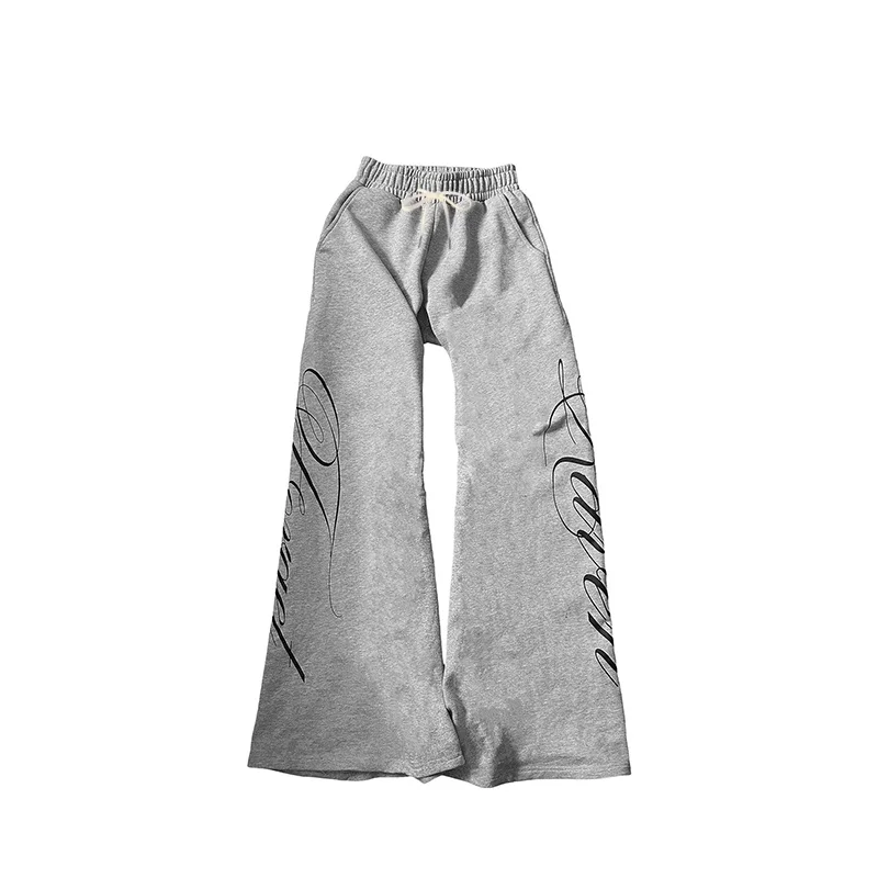 26 American retro letter print casual trousers versatile hot girl style high street Harajuku style women's kids casual trousers