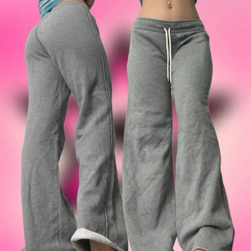 26 American retro letter print casual trousers versatile hot girl style high street Harajuku style women's kids casual trousers