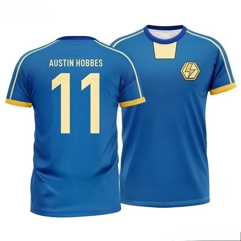 Vintage Jersey Inazuma Eleven Kaio Cosplay Anime T-shirt 3D Print Kid Football Team Uniform Summer Men Women Sport Soccer Top