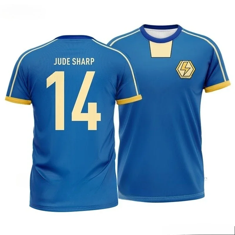 Vintage Jersey Inazuma Eleven Kaio Cosplay Anime T-shirt 3D Print Kid Football Team Uniform Summer Men Women Sport Soccer Top
