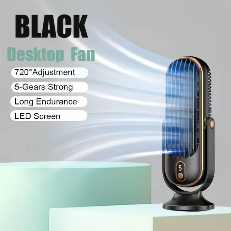New Upgraded Large Battery Dual Motor Portable Fashion Desk Fan, Office, Travel, Camping, Outdoor RV Portable USB Fan