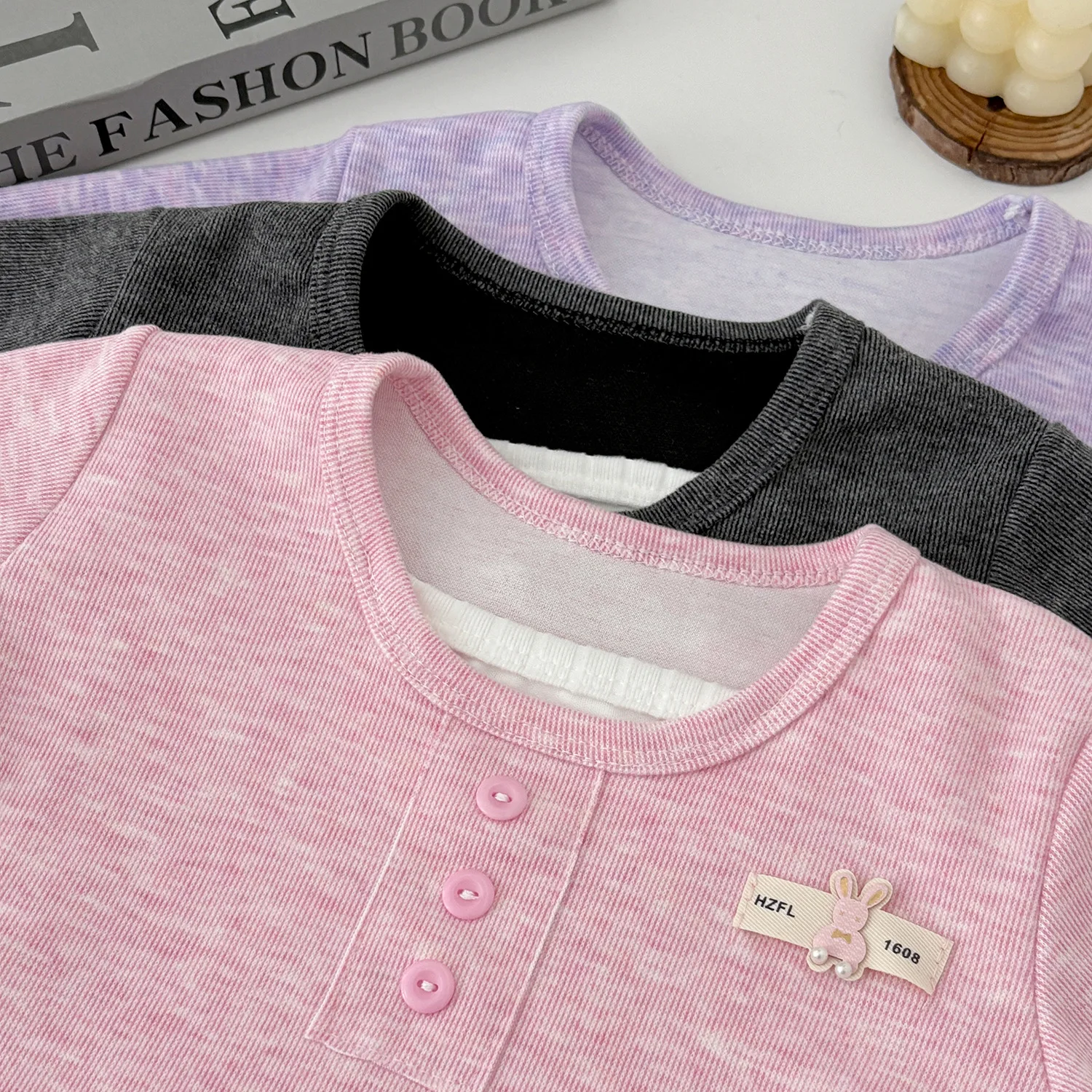 Children's Set 2026 Girls' Spring and Autumn Korean Edition Soft Sticky Fake Two piece Top+Wide Leg Pants Casual Set