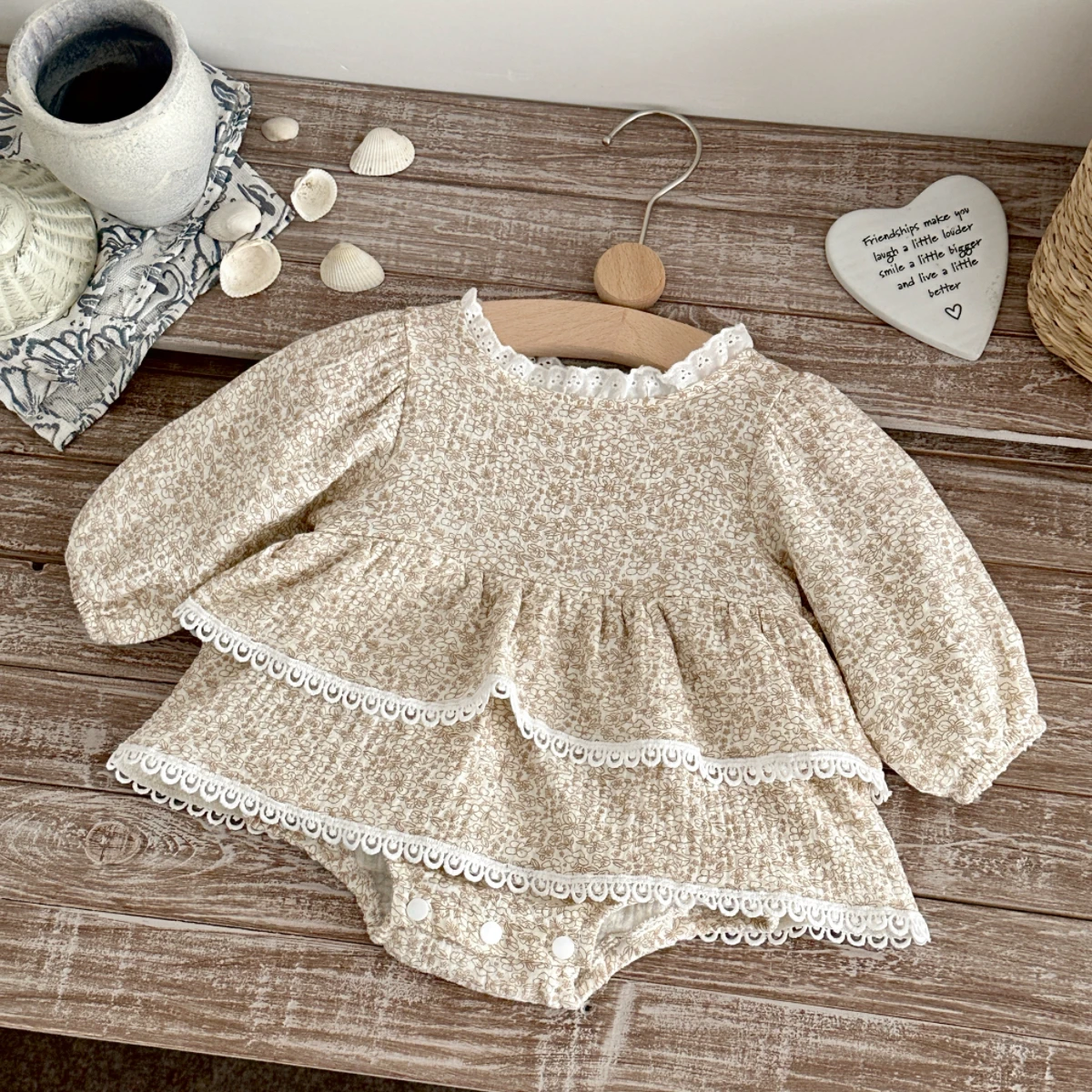Baby Clothes Summer Baby Girl Bodysuit Floral New Female Baby Full Sleeve Romper Dress Newborn One-piece Jumpsuit 0-3Y