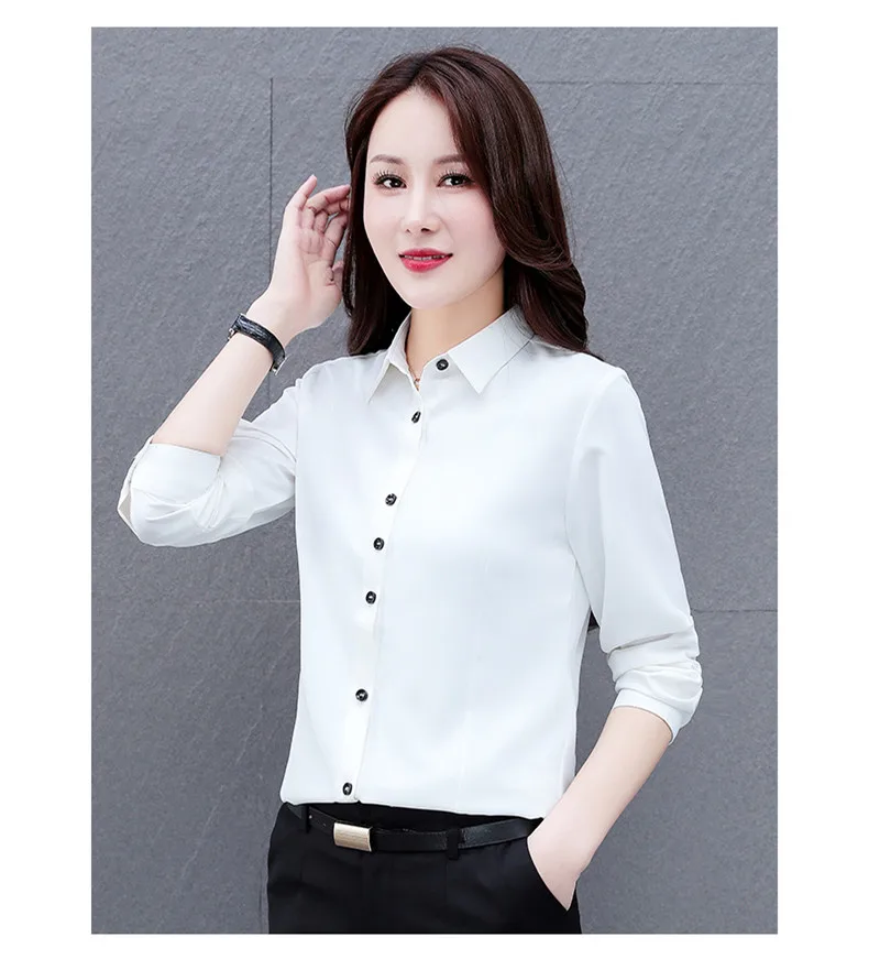 New Women'S Spring And Autumn Collar Long Sleeved Top Fashionable And Versatile Medium To Long Loose Casual Cardigan Shirt