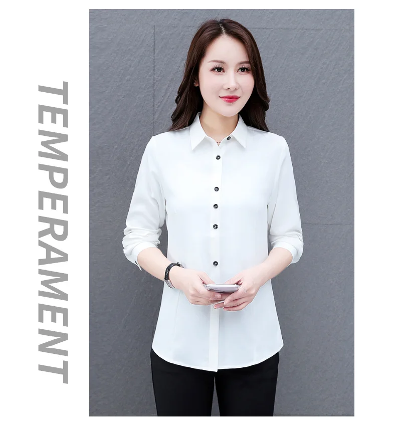 New Women'S Spring And Autumn Collar Long Sleeved Top Fashionable And Versatile Medium To Long Loose Casual Cardigan Shirt
