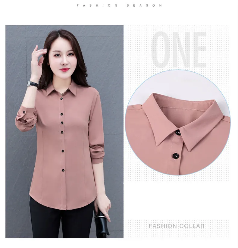 New Women'S Spring And Autumn Collar Long Sleeved Top Fashionable And Versatile Medium To Long Loose Casual Cardigan Shirt
