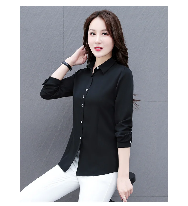New Women'S Spring And Autumn Collar Long Sleeved Top Fashionable And Versatile Medium To Long Loose Casual Cardigan Shirt