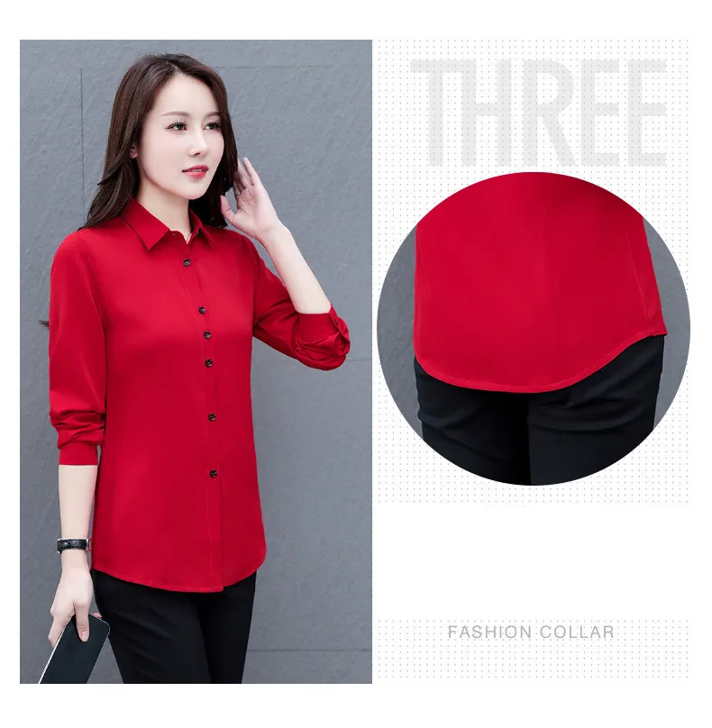 New Women'S Spring And Autumn Collar Long Sleeved Top Fashionable And Versatile Medium To Long Loose Casual Cardigan Shirt