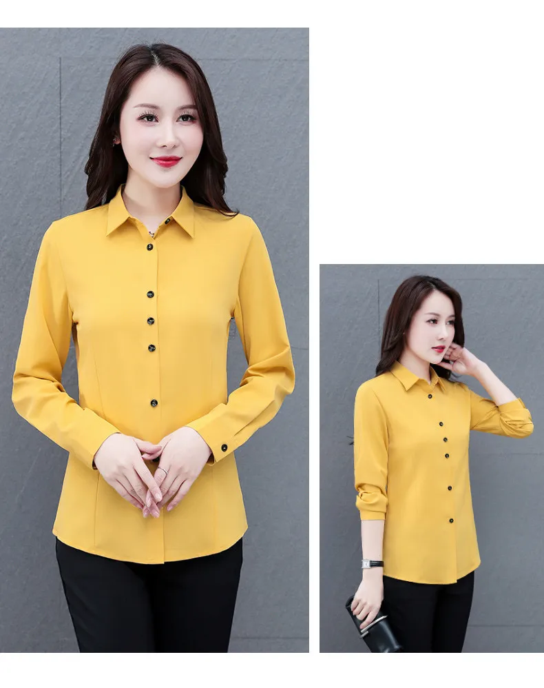 New Women'S Spring And Autumn Collar Long Sleeved Top Fashionable And Versatile Medium To Long Loose Casual Cardigan Shirt