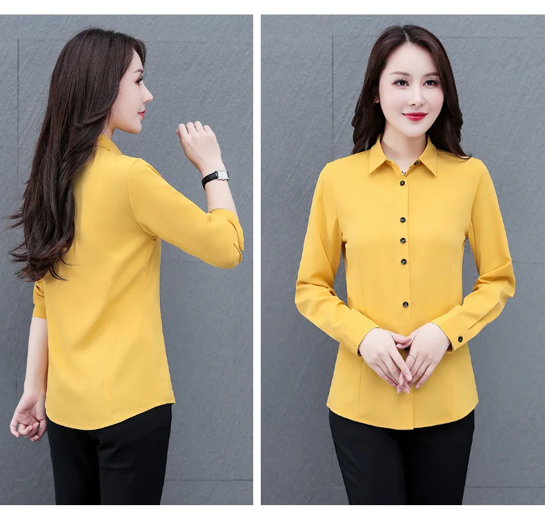 New Women'S Spring And Autumn Collar Long Sleeved Top Fashionable And Versatile Medium To Long Loose Casual Cardigan Shirt