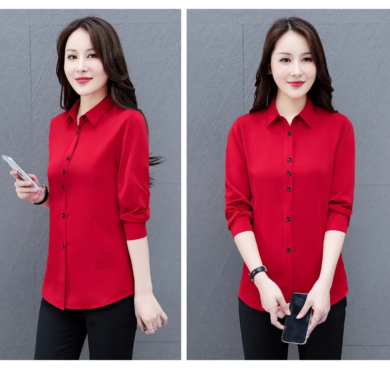 New Women'S Spring And Autumn Collar Long Sleeved Top Fashionable And Versatile Medium To Long Loose Casual Cardigan Shirt