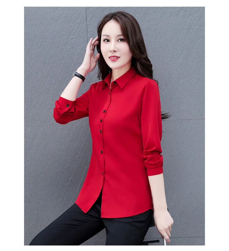 New Women'S Spring And Autumn Collar Long Sleeved Top Fashionable And Versatile Medium To Long Loose Casual Cardigan Shirt