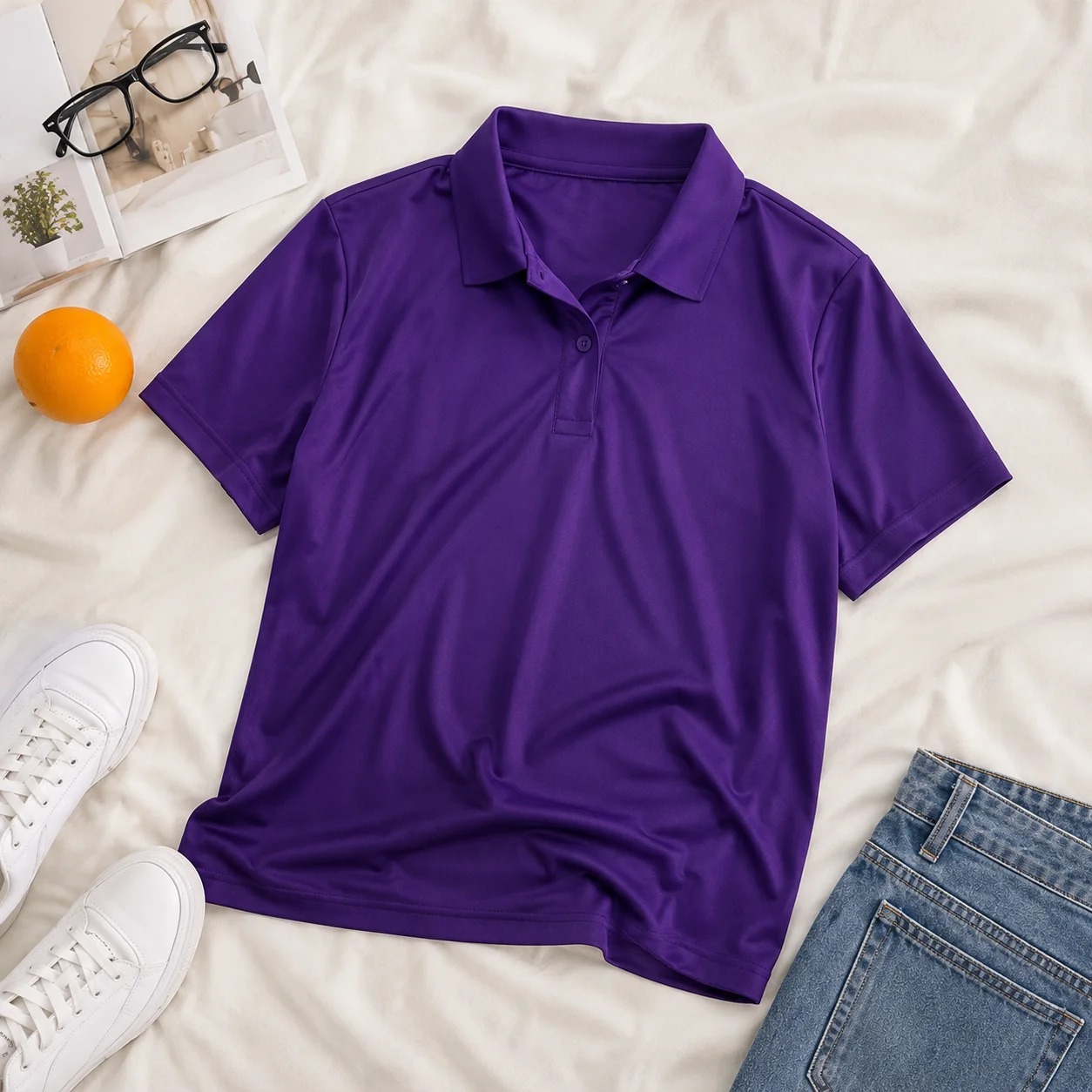 Women Solid Color Polo Shirt Summer Casual Cool Feeling Antibacterial Tops Breathable Short-sleeved Lapel Slim Fit 2025 Clothes