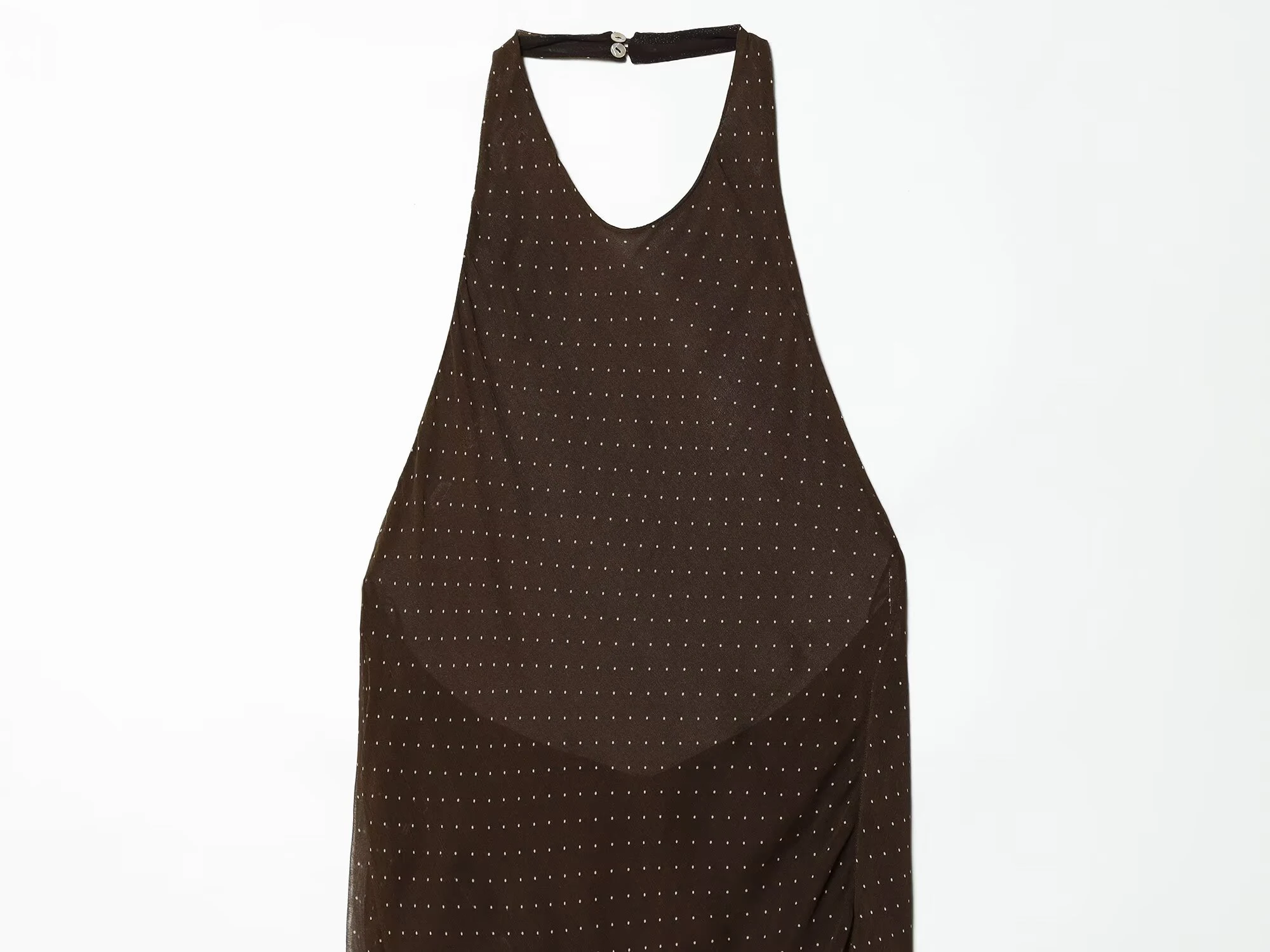 European and American style spring and summer new product women's hanging neck collar asymmetrical splicing dress