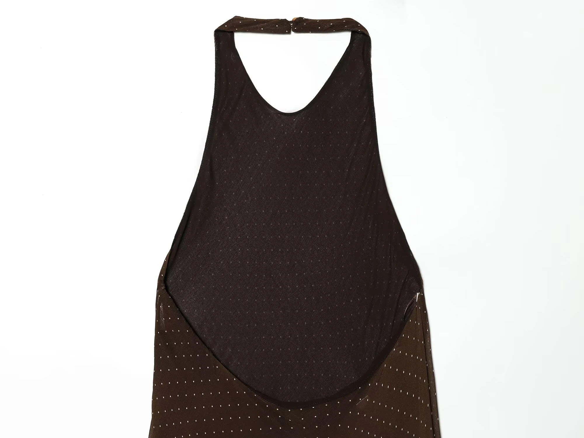 European and American style spring and summer new product women's hanging neck collar asymmetrical splicing dress