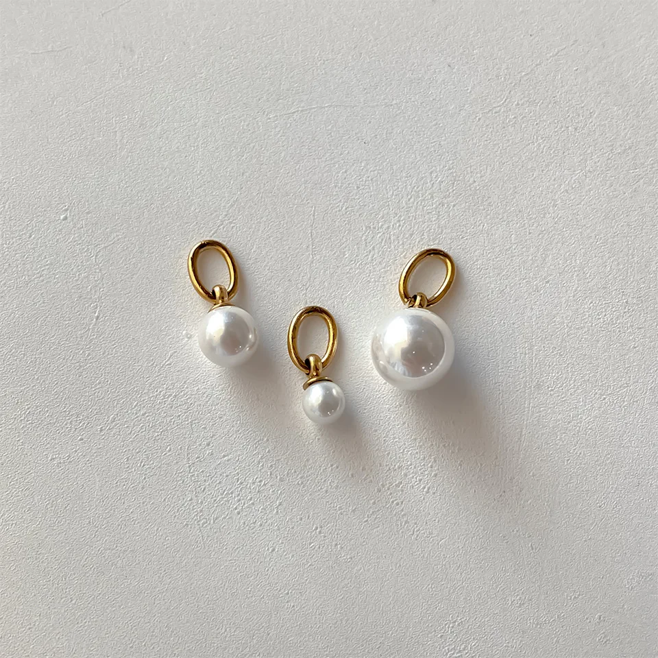 ZHENL Fashionable Round Pearl Pendant Women's Three-Piece Set Elegant Simple Design Luxury Feel DIY Jewelry Accessories