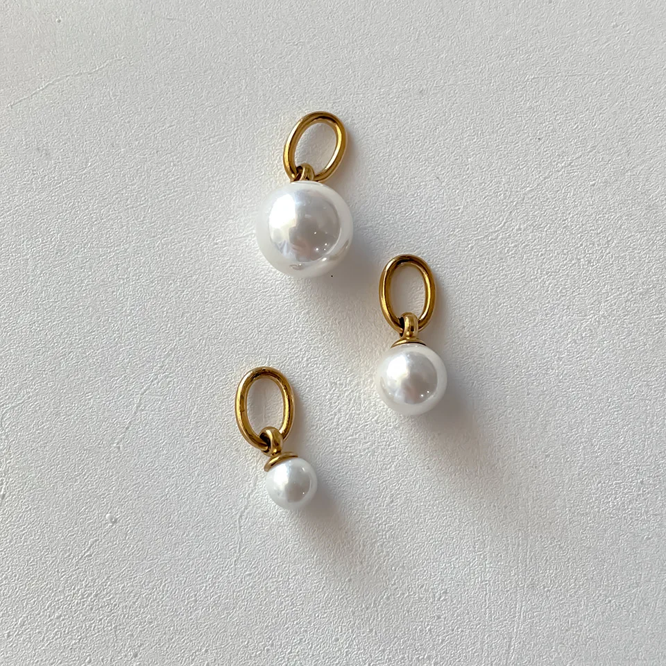 ZHENL Fashionable Round Pearl Pendant Women's Three-Piece Set Elegant Simple Design Luxury Feel DIY Jewelry Accessories