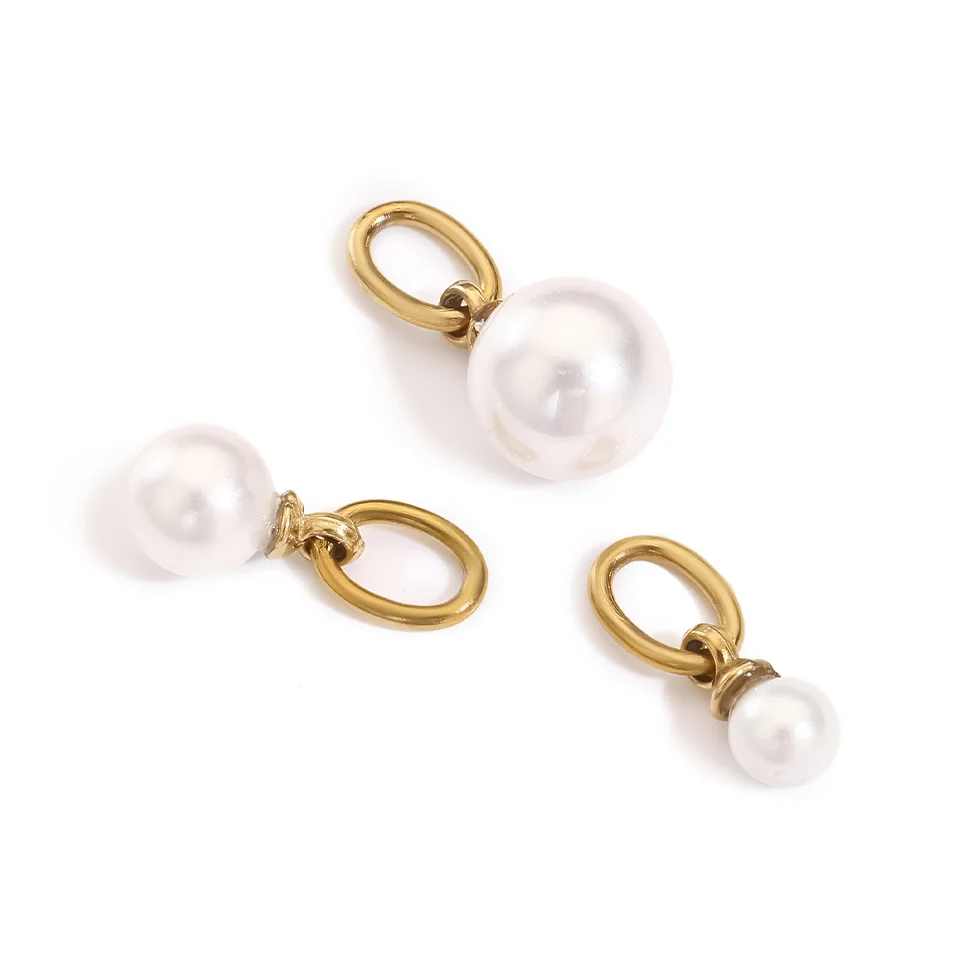 ZHENL Fashionable Round Pearl Pendant Women's Three-Piece Set Elegant Simple Design Luxury Feel DIY Jewelry Accessories