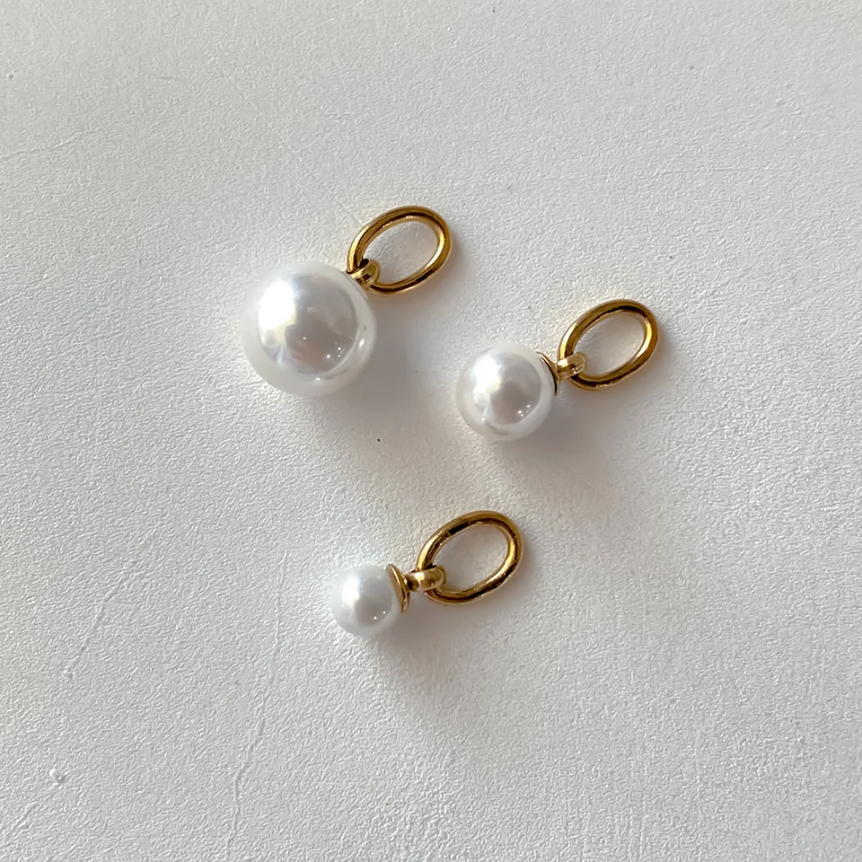 ZHENL Fashionable Round Pearl Pendant Women's Three-Piece Set Elegant Simple Design Luxury Feel DIY Jewelry Accessories