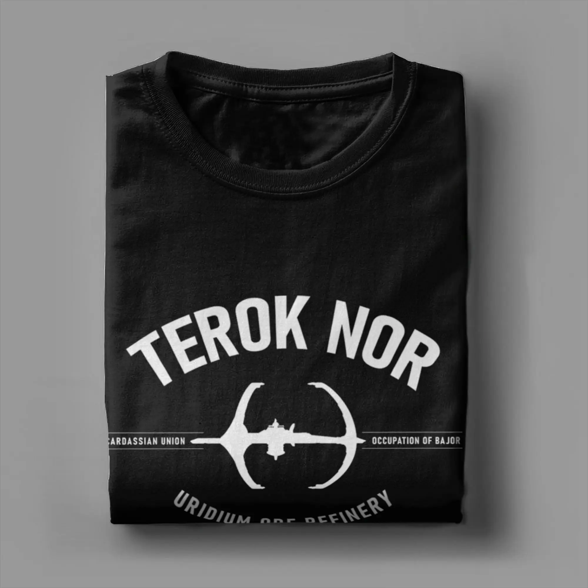 Men T-Shirt Star Treks Deep Space Nine Terok Nor Novelty 100% Cotton Tee Shirt Short Sleeve T Shirt O Neck Clothing Graphic
