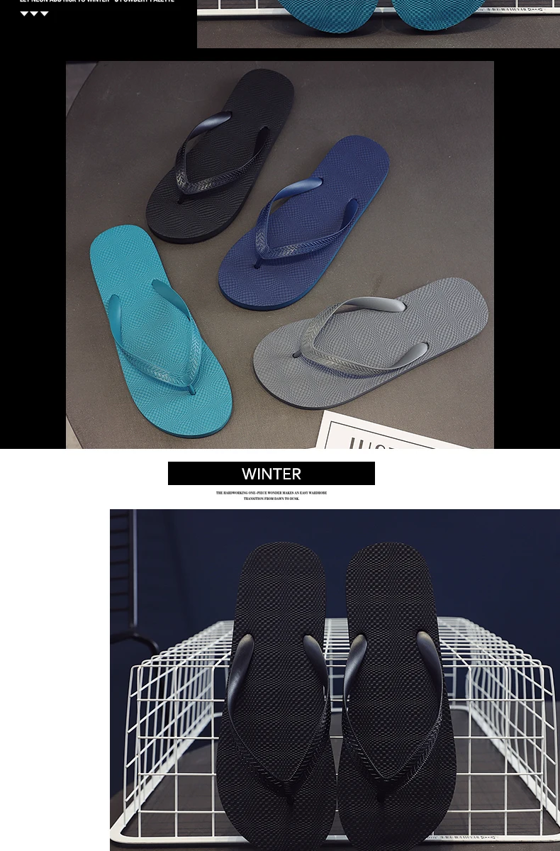 High Street Men's Flip Flops Slippers Anti-skid Outdoor Casual Beach Sandals Household Slipper Students Slides Pantuflas Hombre