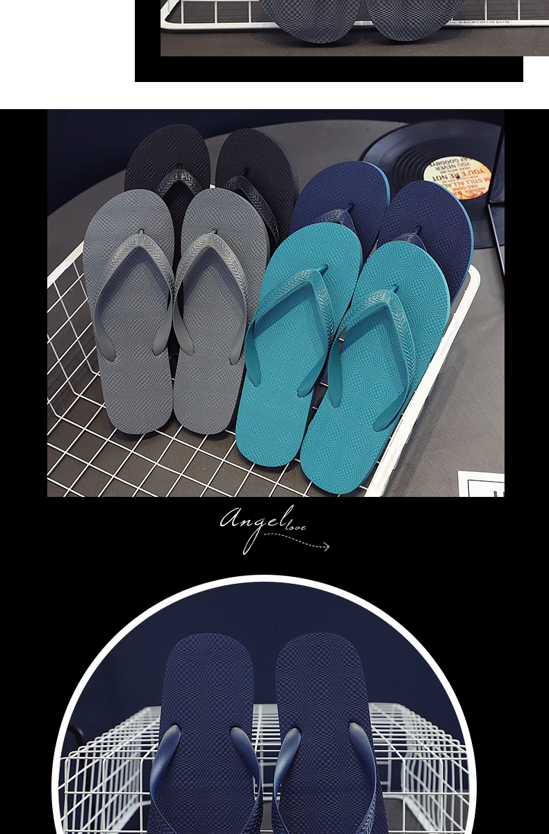 High Street Men's Flip Flops Slippers Anti-skid Outdoor Casual Beach Sandals Household Slipper Students Slides Pantuflas Hombre