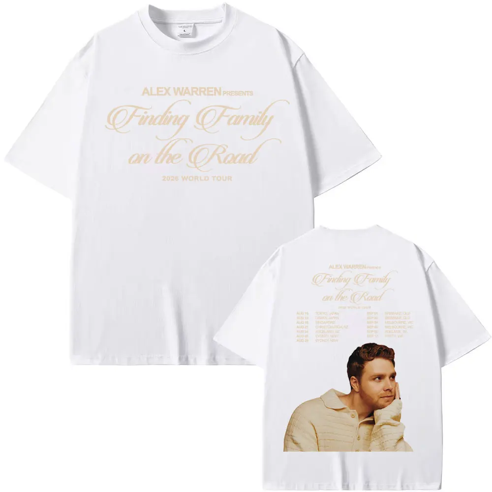 Alex Warren Finding Family on The Road 2026 World Tour Graphic Tee Shirt Men Women Harajuku Retro Short Sleeve Oversized T-shirt
