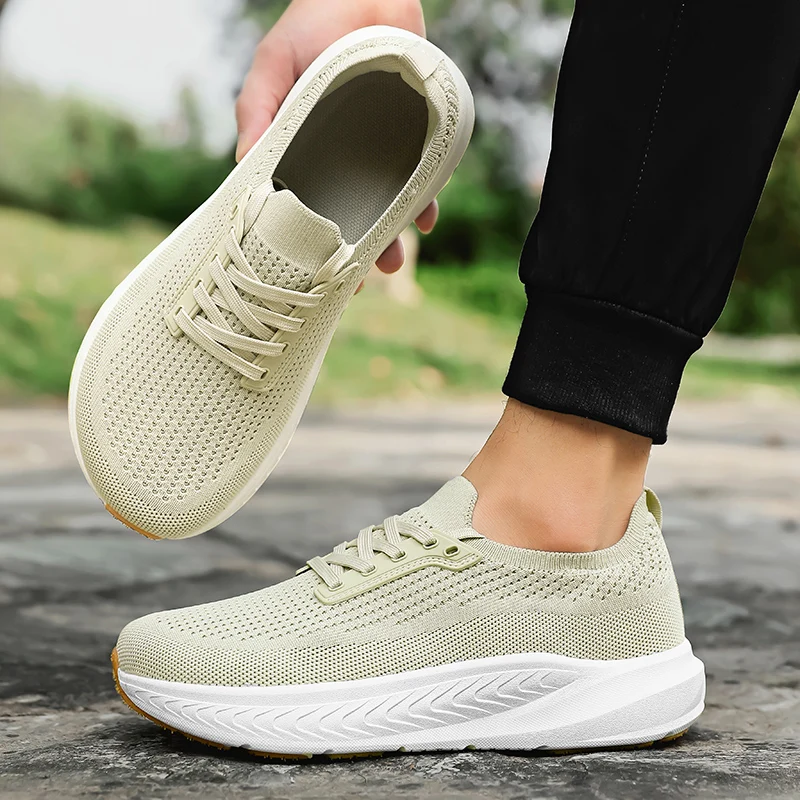 Outdoor Wide Toe Men Barefoot Shoes Fashion Casual Sneakers Lightweight Walking Running Shoes Minimalist Comfortable Sport Shoe