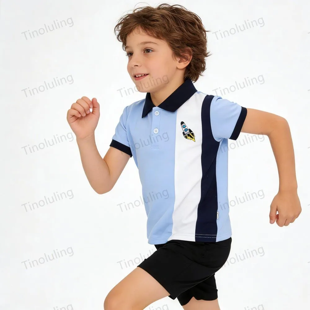 100% Cotton Boys Polo Shirts Kids Toddler Baby 1 to 2 3 4 5 6 7 Years Plain White Blue Children Polos T Shirt Designer Clothes
