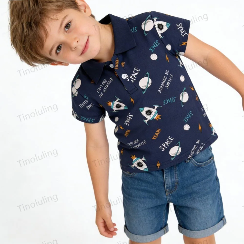 100% Cotton Boys Polo Shirts Kids Toddler Baby 1 to 2 3 4 5 6 7 Years Plain White Blue Children Polos T Shirt Designer Clothes