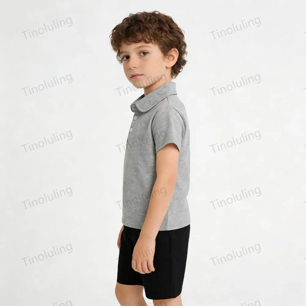 100% Cotton Boys Polo Shirts Kids Toddler Baby 1 to 2 3 4 5 6 7 Years Plain White Blue Children Polos T Shirt Designer Clothes