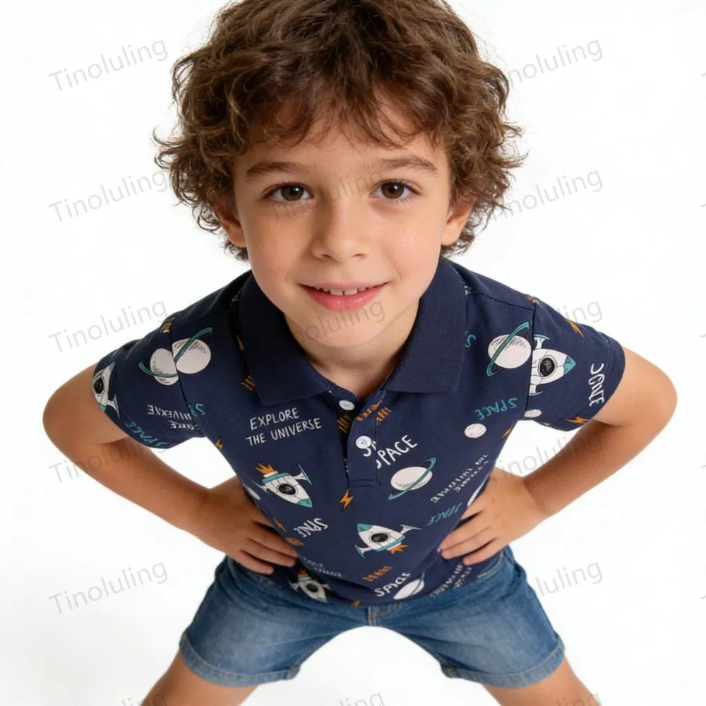 100% Cotton Boys Polo Shirts Kids Toddler Baby 1 to 2 3 4 5 6 7 Years Plain White Blue Children Polos T Shirt Designer Clothes
