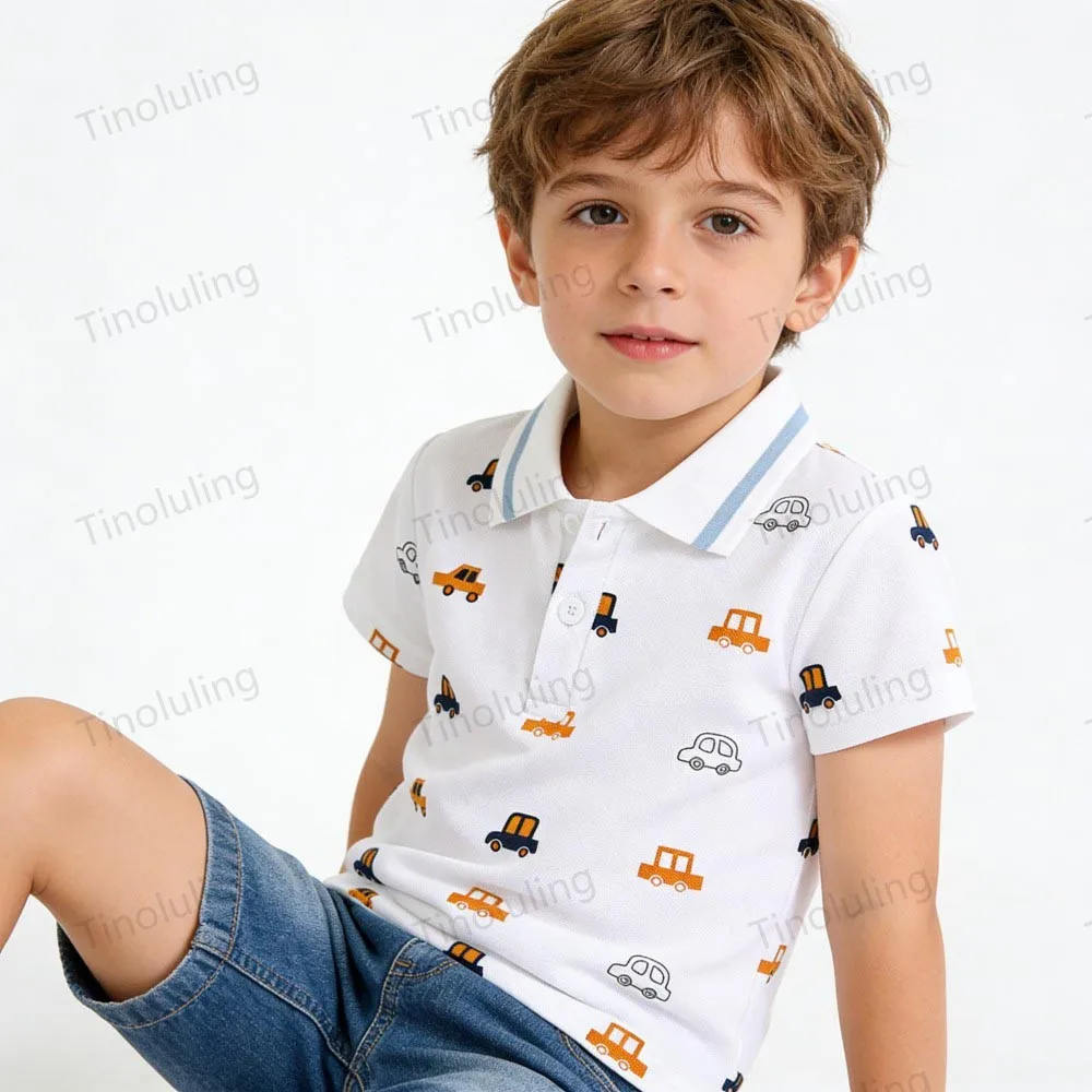 100% Cotton Boys Polo Shirts Kids Toddler Baby 1 to 2 3 4 5 6 7 Years Plain White Blue Children Polos T Shirt Designer Clothes