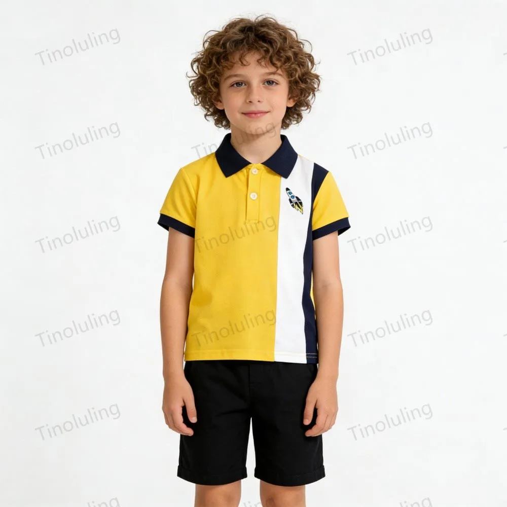 100% Cotton Boys Polo Shirts Kids Toddler Baby 1 to 2 3 4 5 6 7 Years Plain White Blue Children Polos T Shirt Designer Clothes