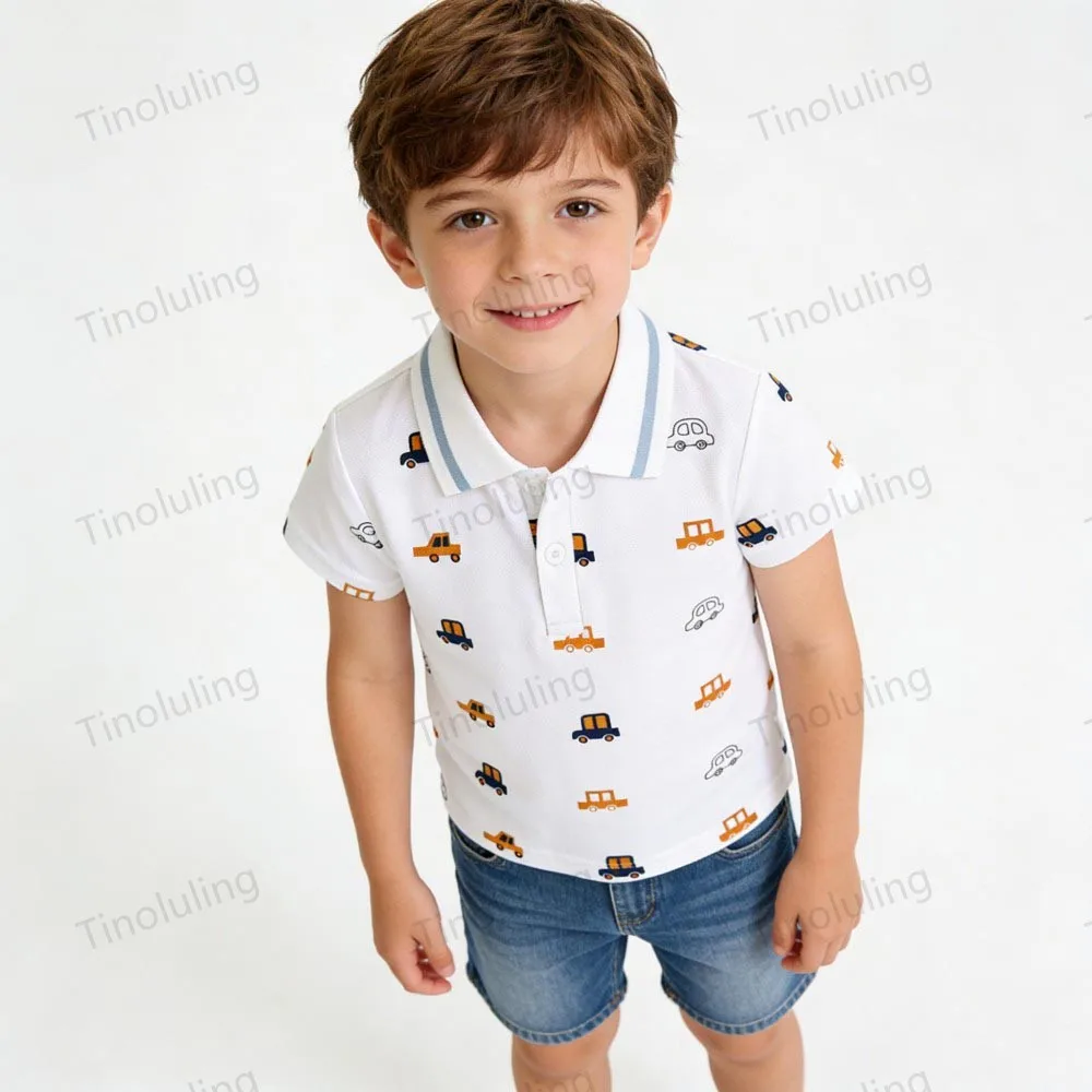100% Cotton Boys Polo Shirts Kids Toddler Baby 1 to 2 3 4 5 6 7 Years Plain White Blue Children Polos T Shirt Designer Clothes