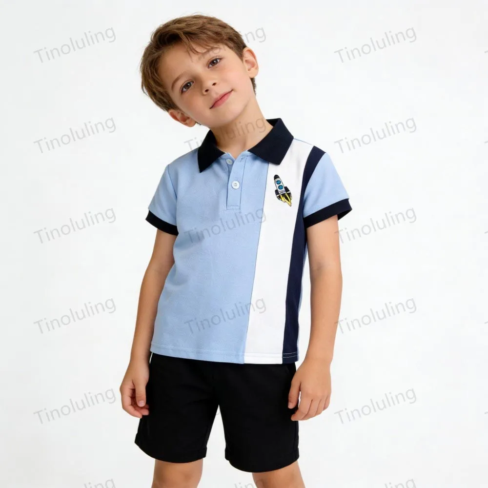 100% Cotton Boys Polo Shirts Kids Toddler Baby 1 to 2 3 4 5 6 7 Years Plain White Blue Children Polos T Shirt Designer Clothes