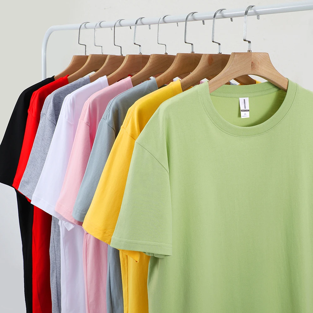 Trend Cotton Solid T-shirts Womens Summer Basic Oversized O-Neck Tops Casual Short Sleeve Tees Comfortable Breathable Clothes