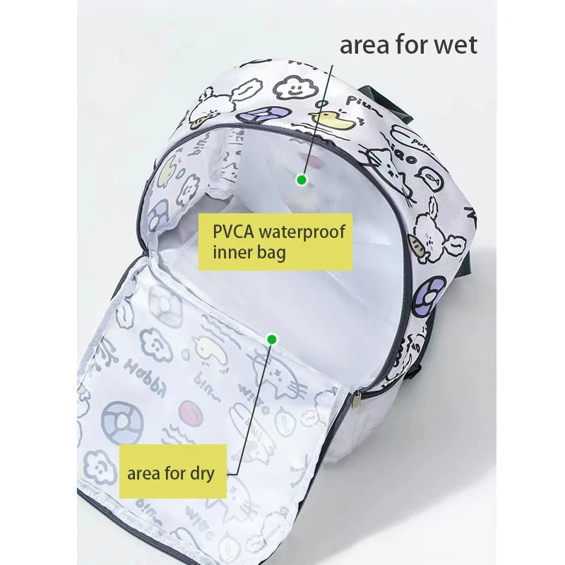 Dry Wet Separation Bag Kids Waterproof Storage Shoulder Backpack Waterproof Sport Travel Fitness Beach Swimming Bag Luggage Bag