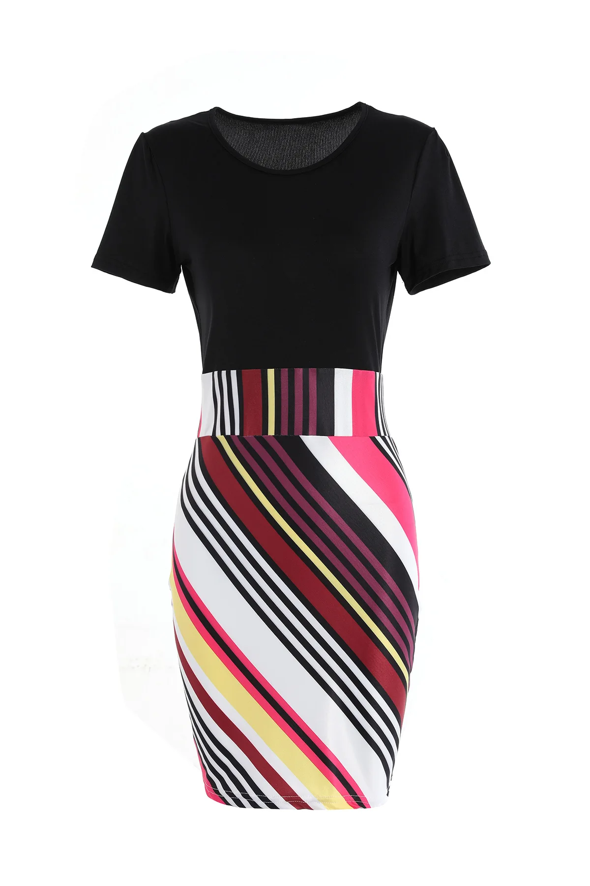 Plus Size Women's Summer Elegant Fashion Short Sleeve Dress Bodycon Office Lady New Arrival Trendy Comfortable