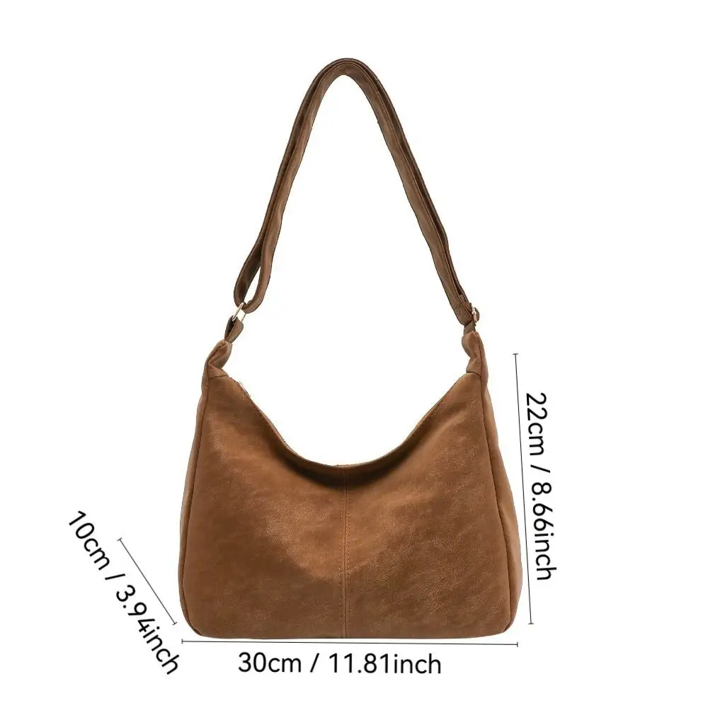 Casual Large Capacity Women's Shoulder Bag Adjustable Strap Solid Color Crossbody Bag Tote Handbag