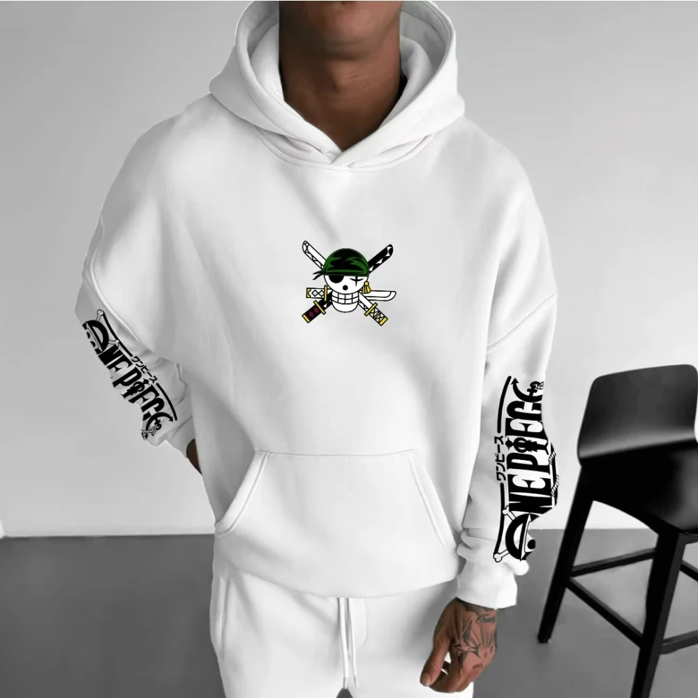 2026 New ONE PIECE Roronoa Zoro Printed Hoodie Sweatshirt Men's and Women's Hoodie Men's Tops Sports Hoodie Harajuku Y2K Hoodie