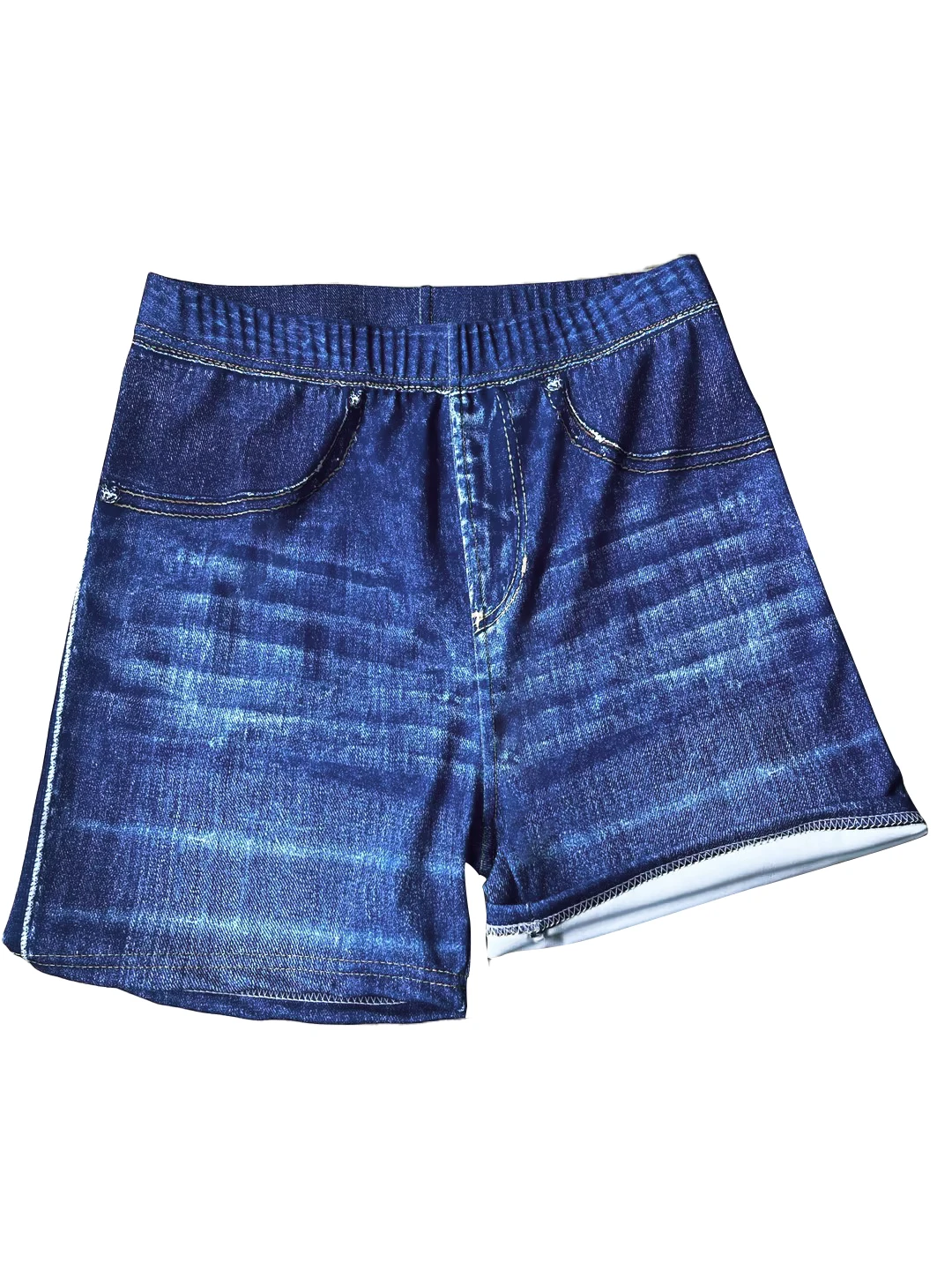 Women's High Waist Yoga Shorts Butt Lifting Fitness Workout Running Shorts Summer Slim Denim Look Casual Sports Shorts